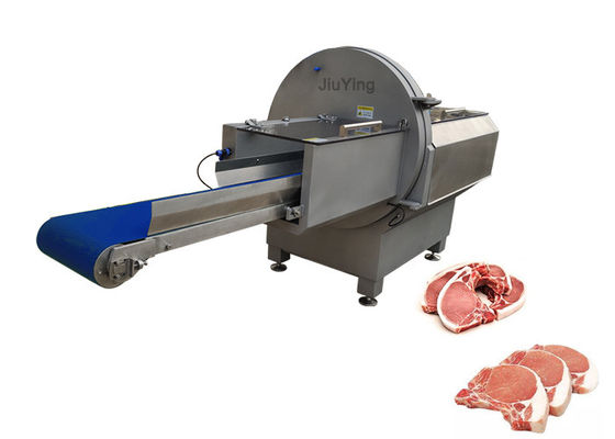 Μπλε Slicer κρέατος βιομηχανίας μεταφορέων μηχανή με το σύστημα μερίδας