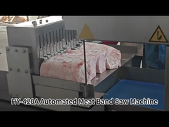 Αυτόματη μηχανή πριονίσματος κρέατος για να κόψει κατεψυγμένα κομματάκια χοιρινού σε 8 χιλιοστά